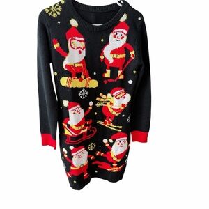 Festive Holiday Christmas Santa Sweater Dress size Small